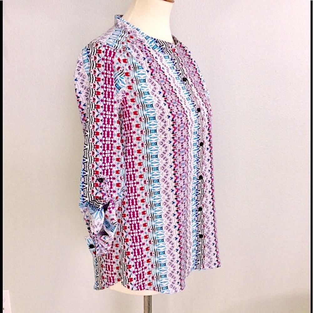 Grayson LS Blouse S Multi Print